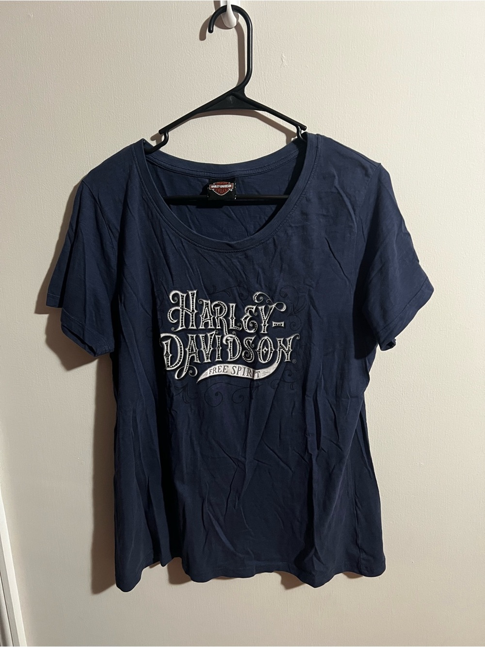 Harley-Davidson Navy Blue 'Free Spirit' Graphic Short Sleeve Tee
